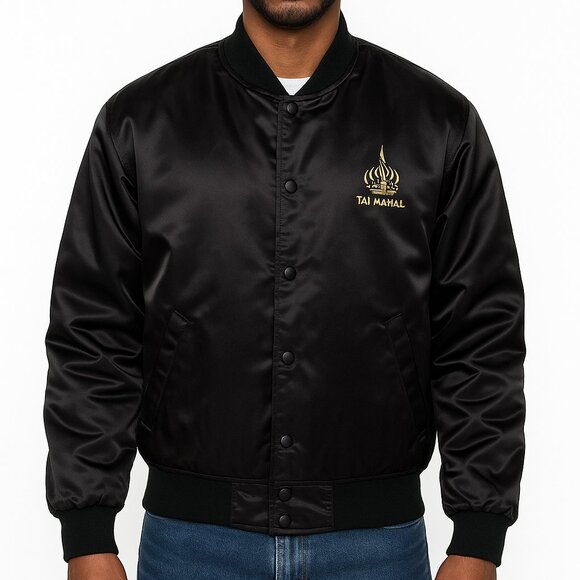 Vintage Trump Taj Mahal Satin Bomber Jacket - Picture 1 of 13